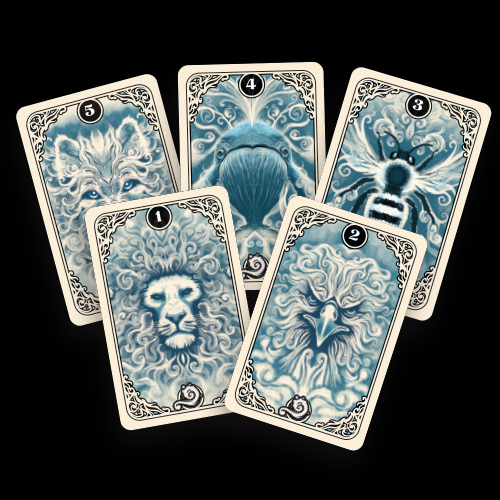 Vue des cartes du jeu de société Combo de Topi Games