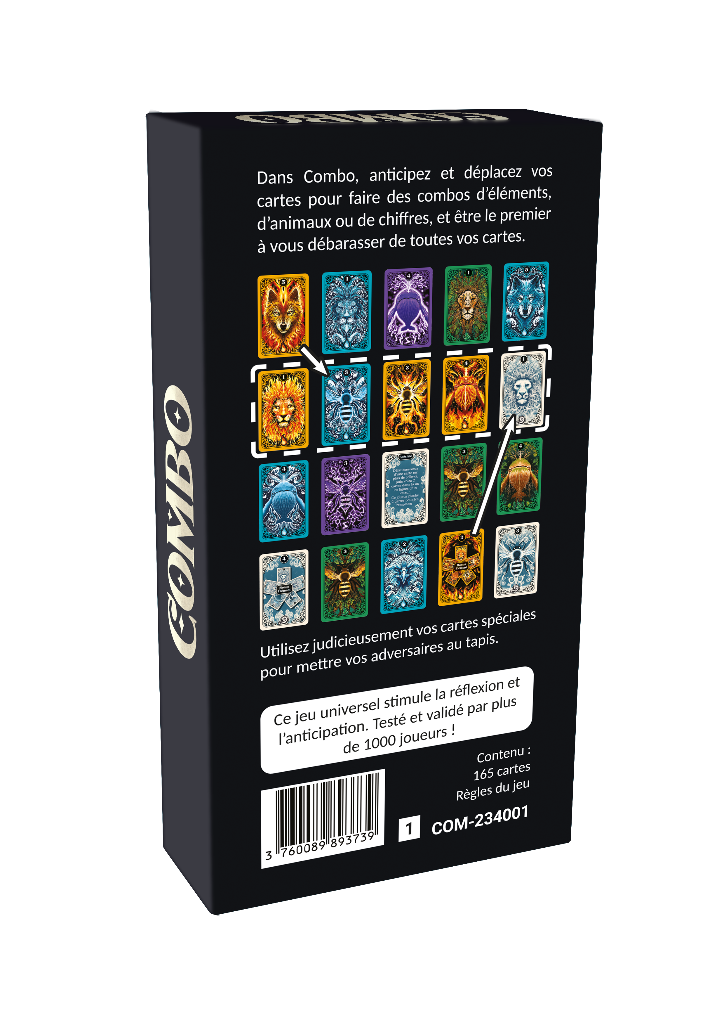 Vue arrière du jeu de société Combo de Topi Games