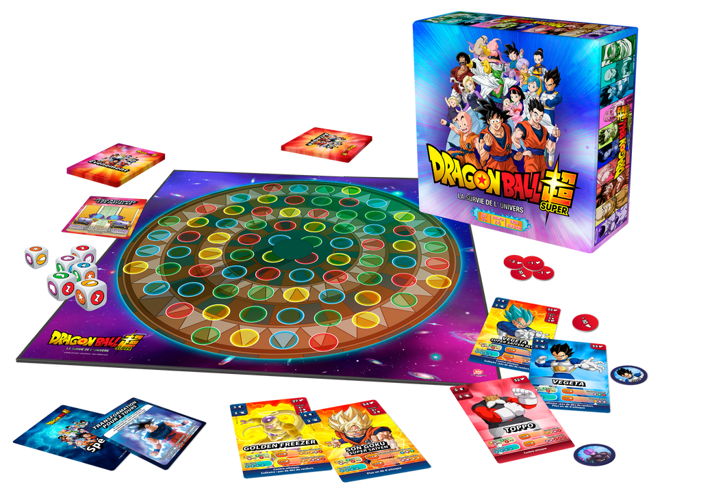 Jeu de société Dragon Ball Z vue éclatée de la boîte