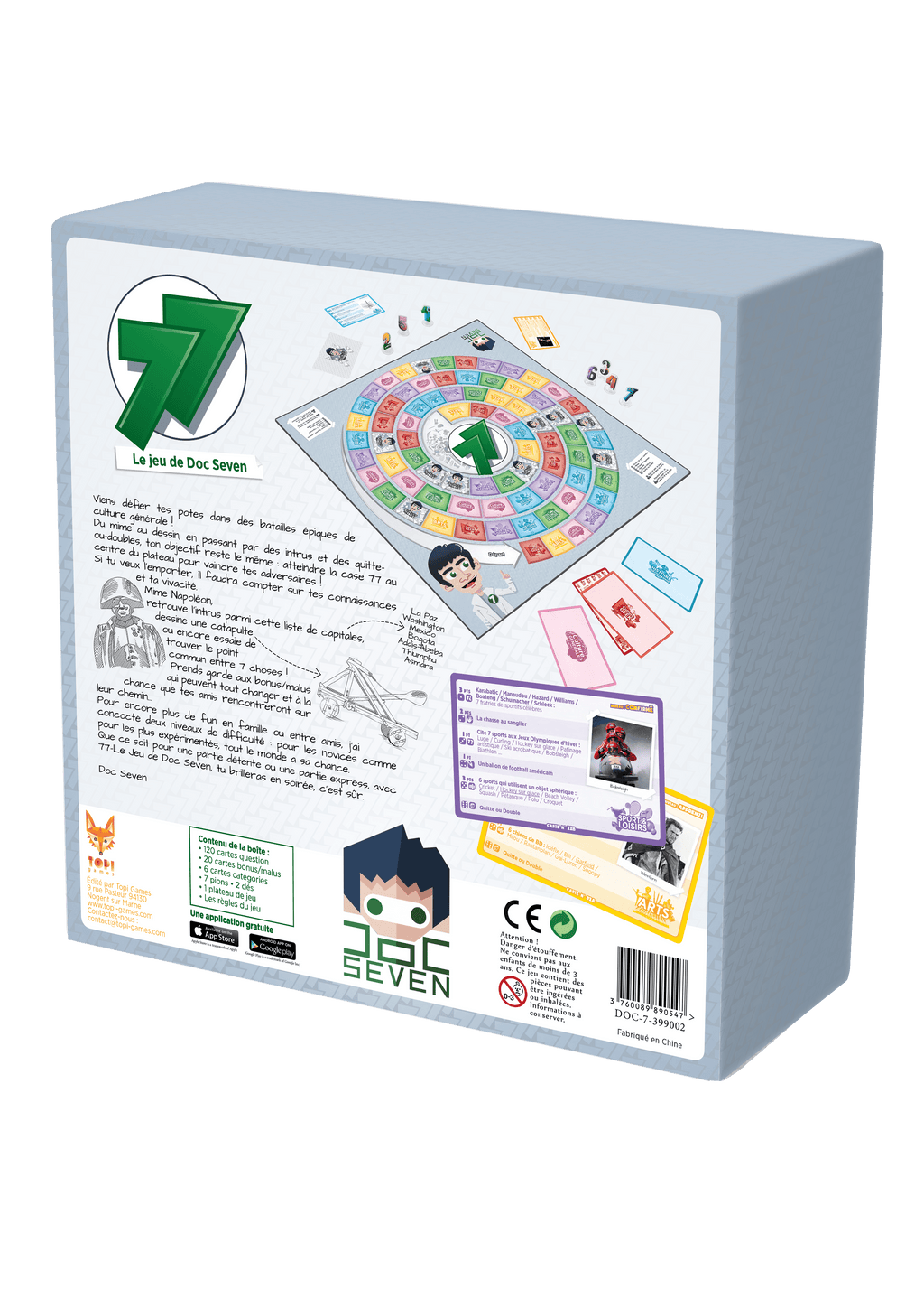 Jeu de société de Doc seven - 77 vue arrière