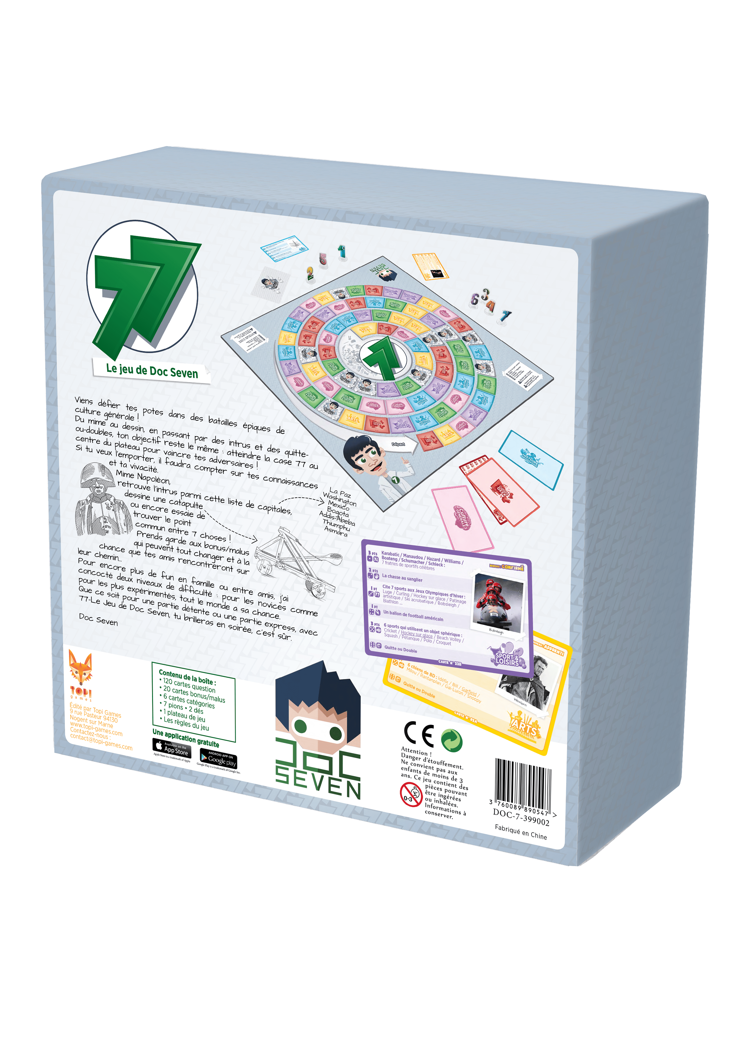 Jeu de société de Doc seven - 77 vue arrière