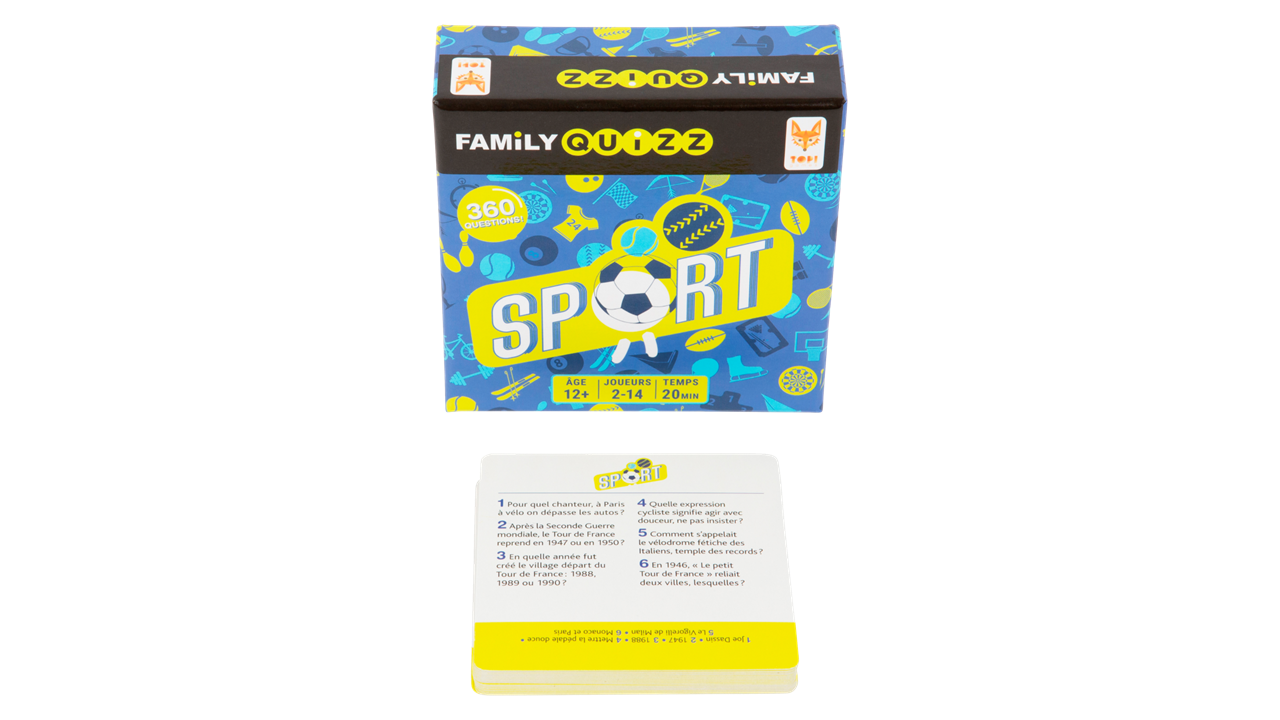 Contenu du jeu de société Family Quizz - SPORT