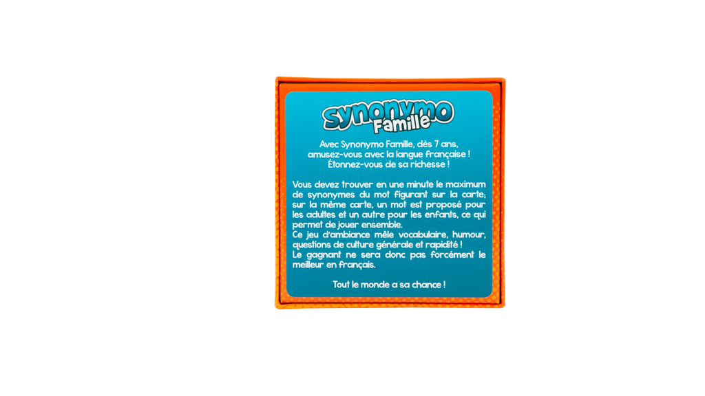 Jeu de société Synonymo vue arrière
