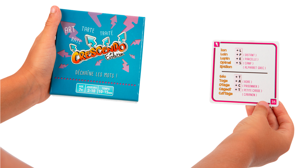 Jeu de société vue de la carte Crescendo Topi Games