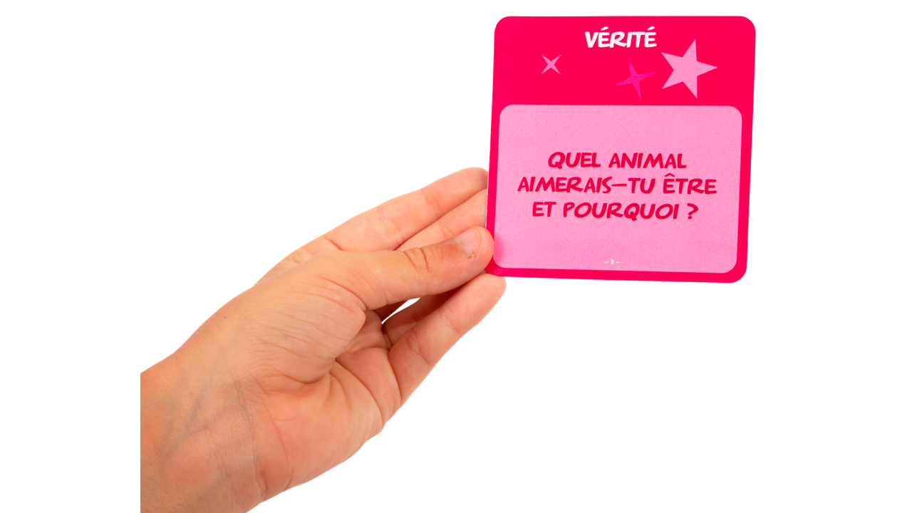 Jeu de société vue de la carte, vérité, ou pas !