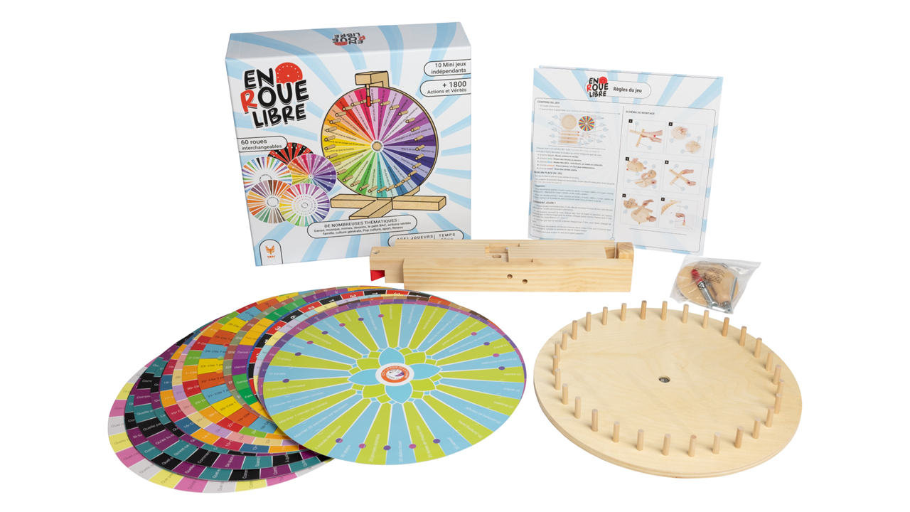 Vue éclatée du jeu En Roue Libre de Topi Games