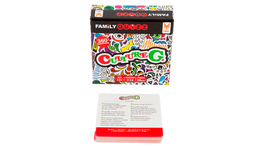 Vue éclatée du jeu de société Family quizz Culture G