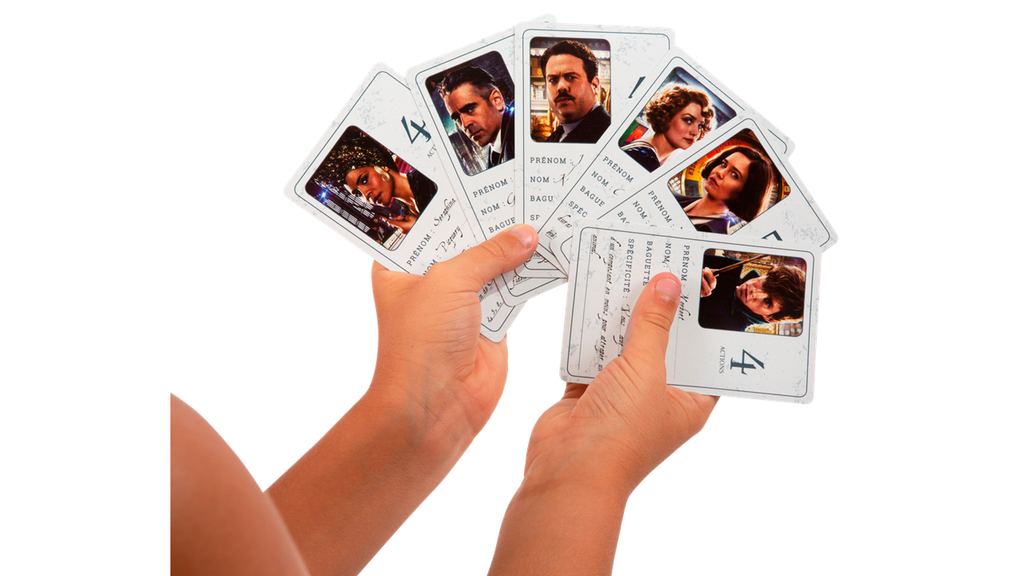 Vue des cartes Personnages du jeu de société Les animaux fantastiques