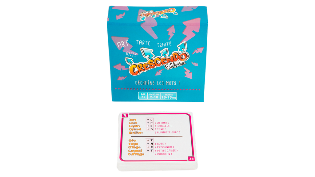 Jeu de société vue de la carte Crescendo Topi Games