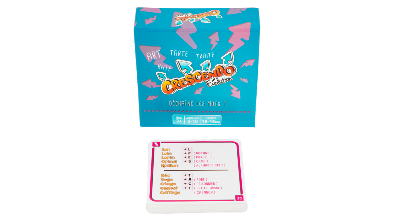 Jeu de société vue de la carte Crescendo Topi Games