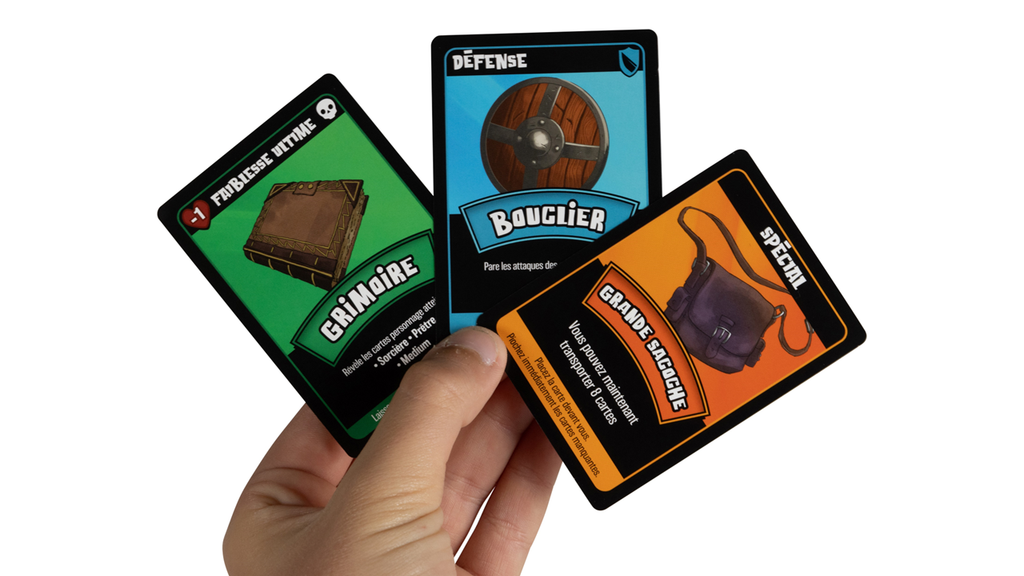 Vue des cartes du jeu de société Esprit es-tu là ? de Topi Games