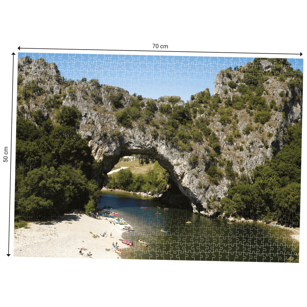 Dimensions du Puzzle 1000 pièces Echappées Belles - ARDECHE