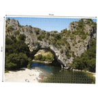 Dimensions du Puzzle 1000 pièces Echappées Belles - ARDECHE