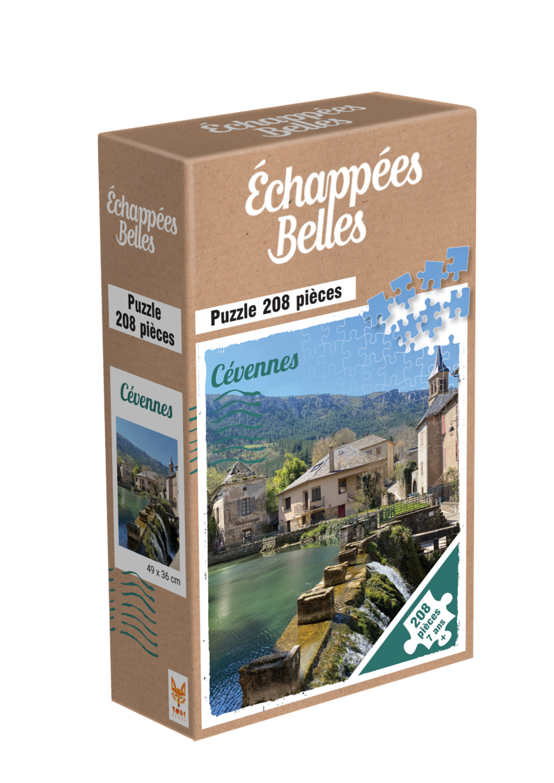 Boite du Puzzle 208 pièces Echappées Belles - CEVENNES