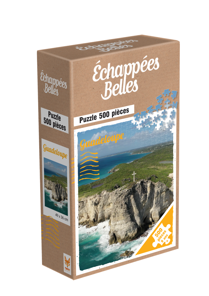 Boite du Puzzle 500 pièces Echappées Belles - GUADELOUPE