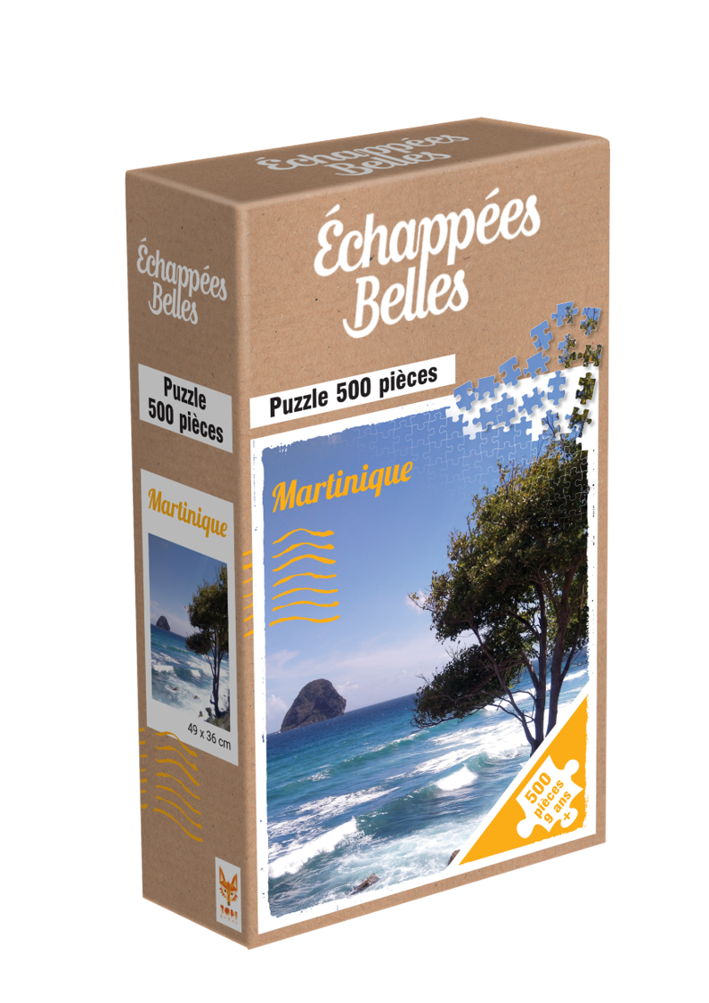 Boite du Puzzle 500 pièces Echappées Belles - MARTINIQUE