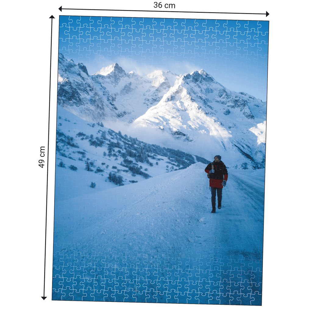 Dimension du Puzzle Echappées Belles - Alpes