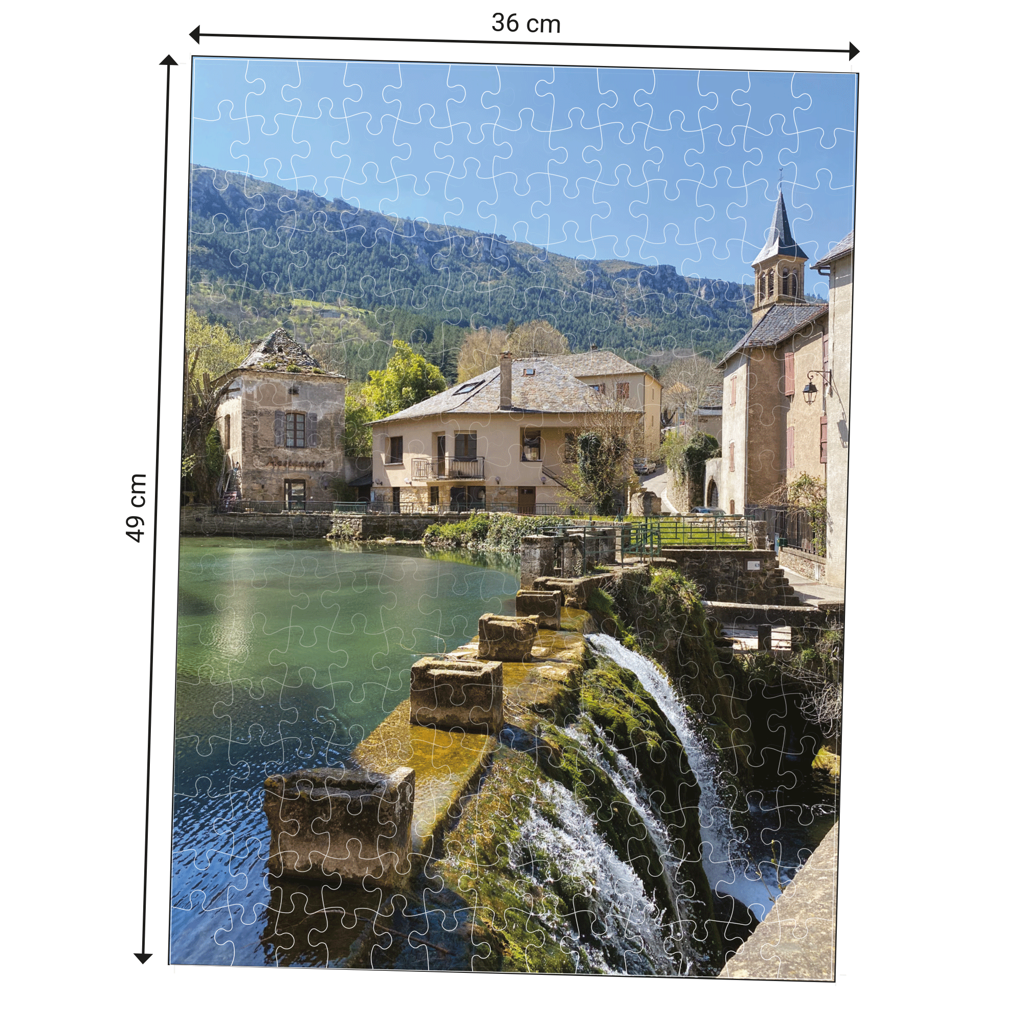 Dimensions du Puzzle 208 pièces Echappées Belles - Cévennes