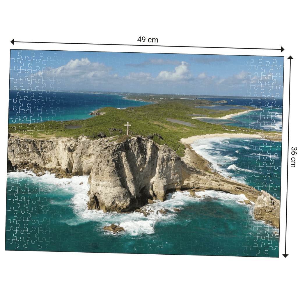 Dimensions du Puzzle 500 pièces Echappées Belles - Guadeloupe
