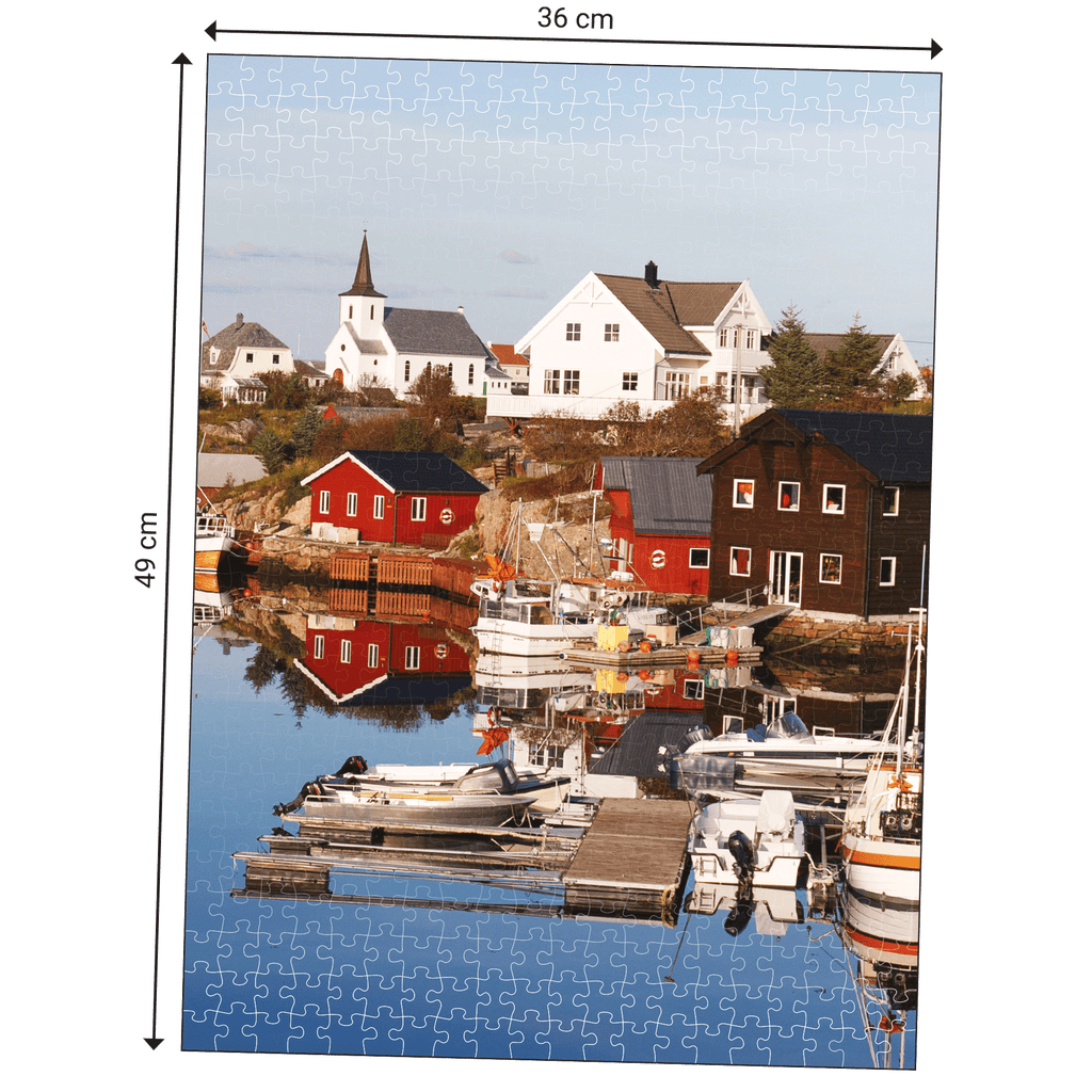 Dimensions du Puzzle 500 pièces Echappées Belles - NORVEGE