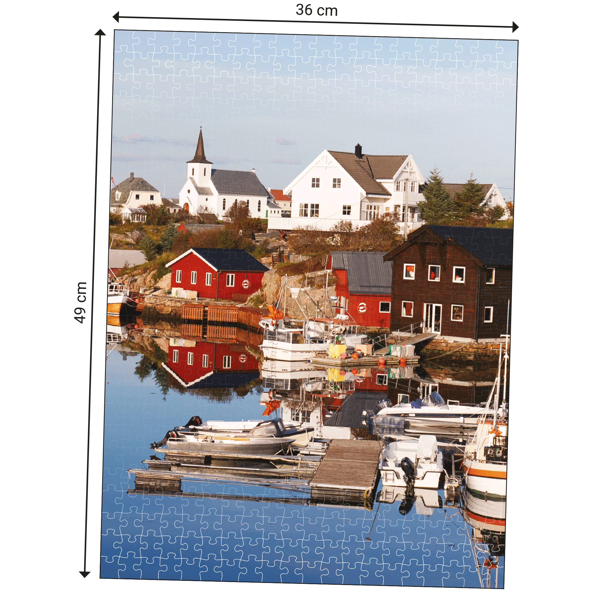 Dimensions du Puzzle 500 pièces Echappées Belles - NORVEGE