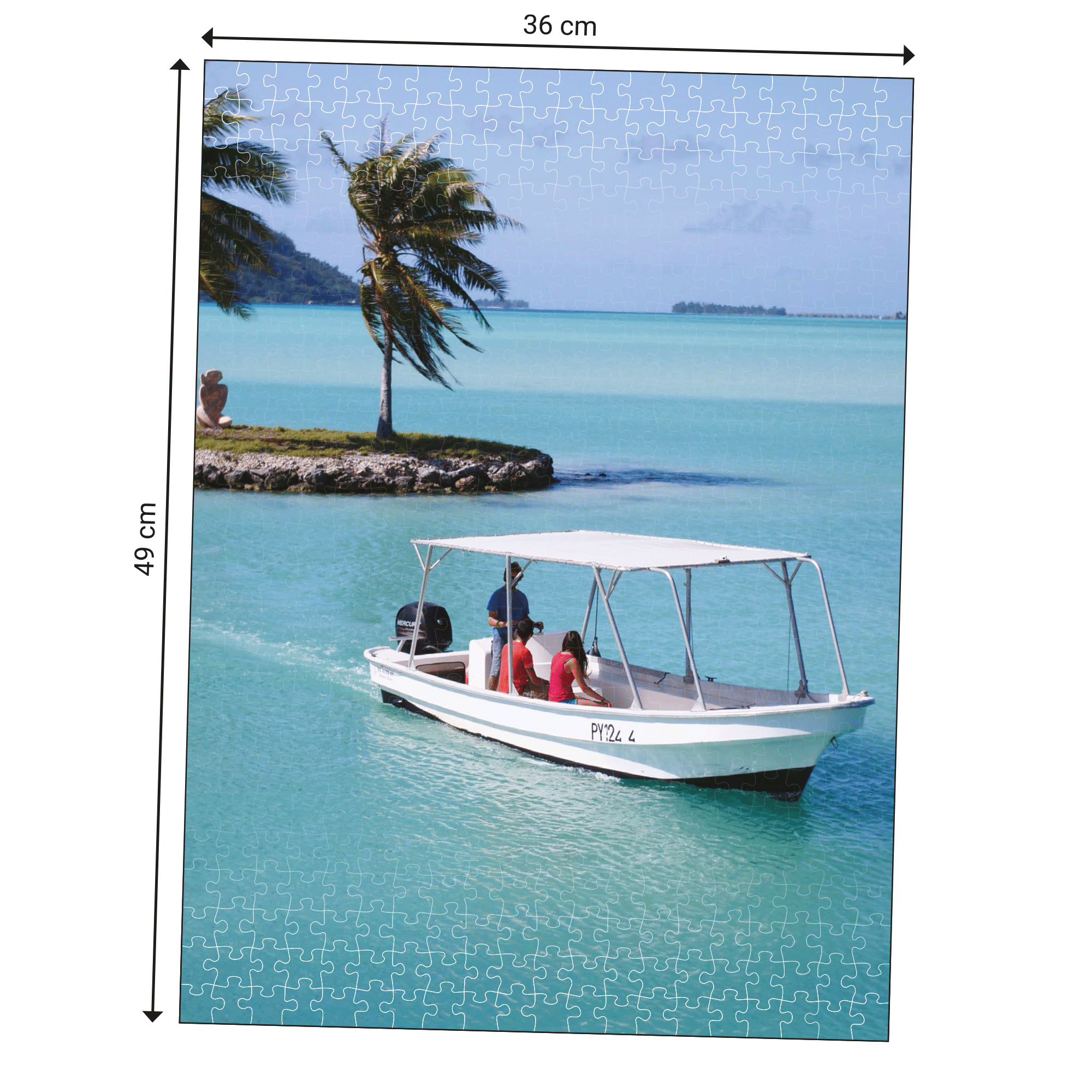Dimensions du Puzzle Echappées Belles - Polynésie 500 pièces