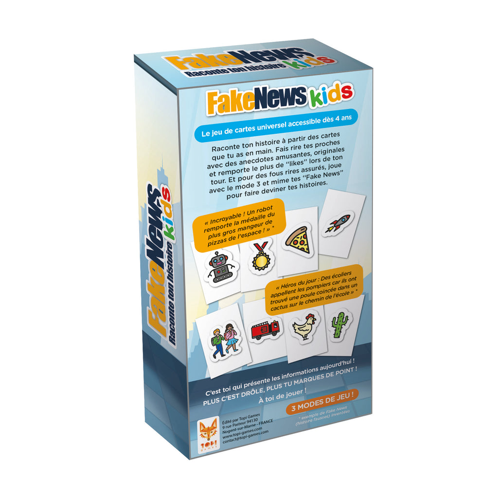Vue arrière du jeu Fake News Kids