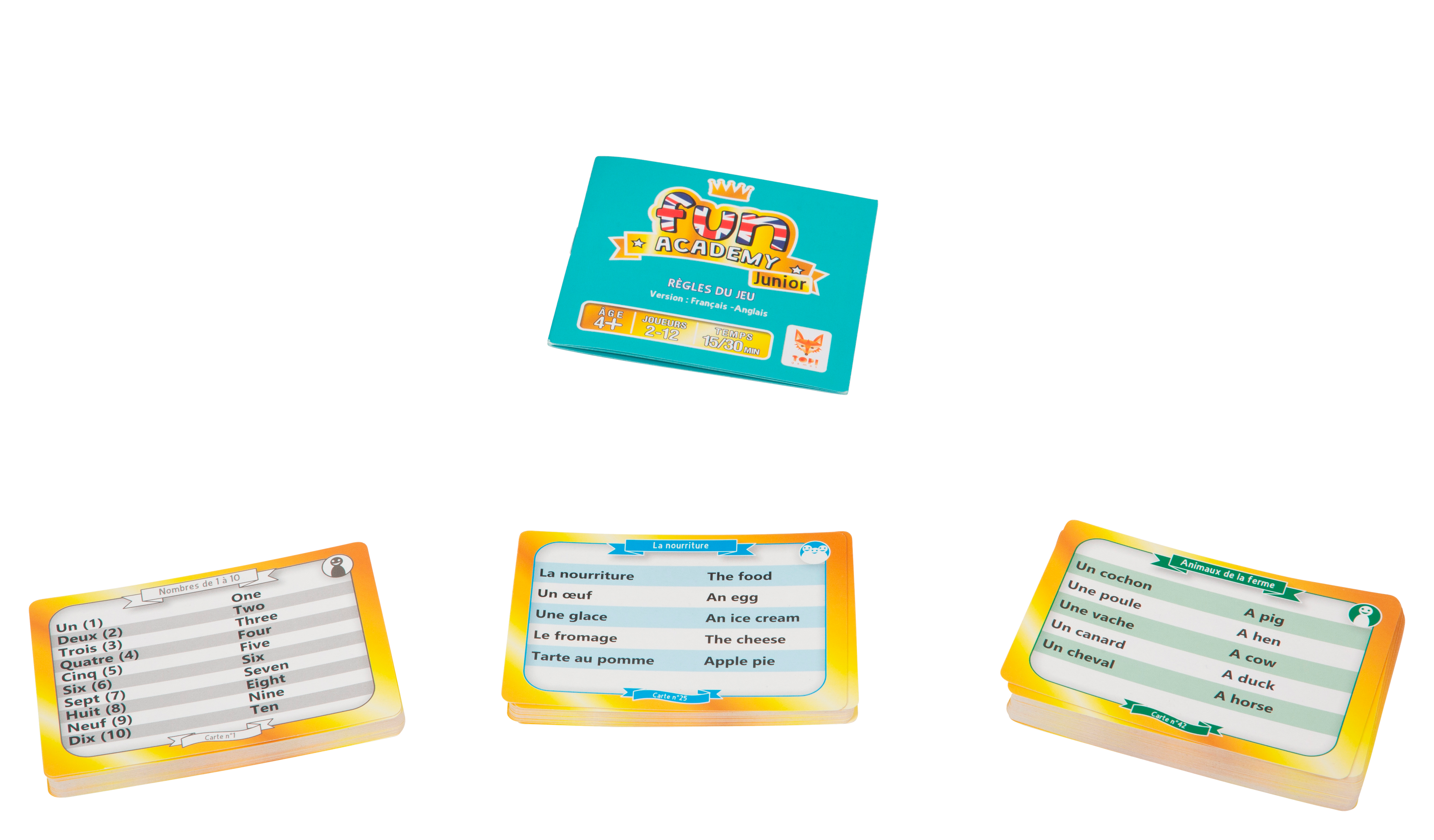 Cartes du jeu de société Fun academy