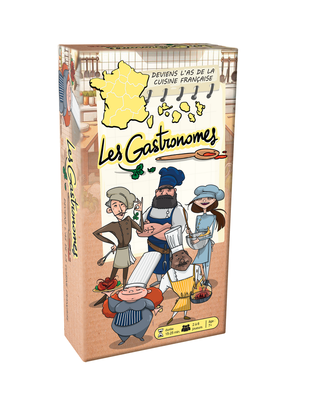 Vue de la boîte du jeu Les Gastronomes de Topi Games
