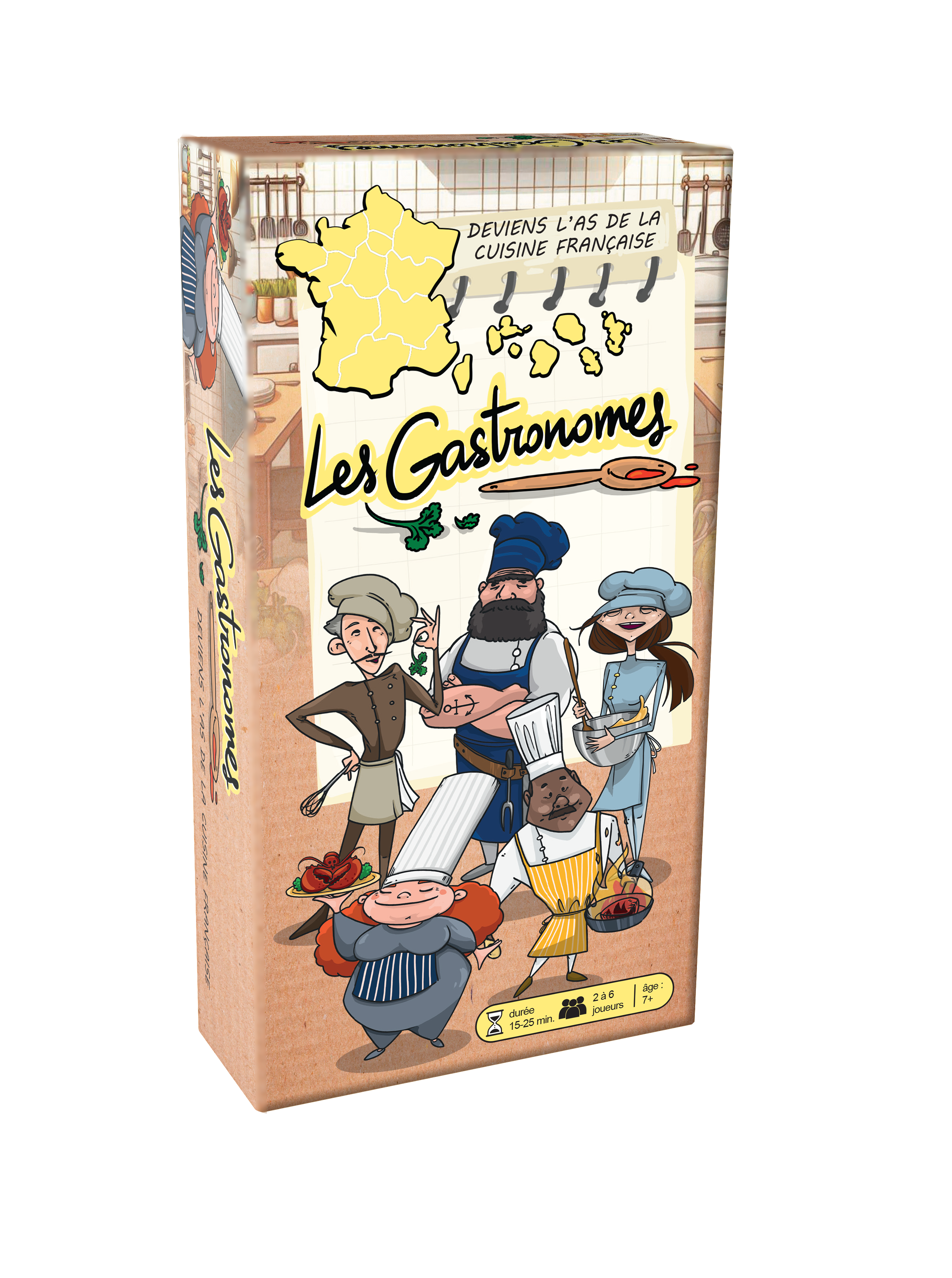 Vue de la boîte du jeu Les Gastronomes de Topi Games