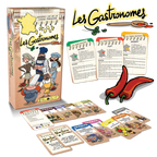 Vue du contenu de la boîte du jeu Les Gastronomes de Topi Games