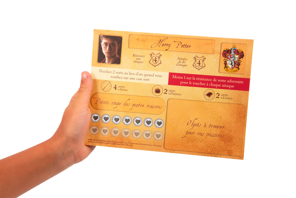 Jeu de société Harry Potter - Contenu de la boite - Vue d'une carte