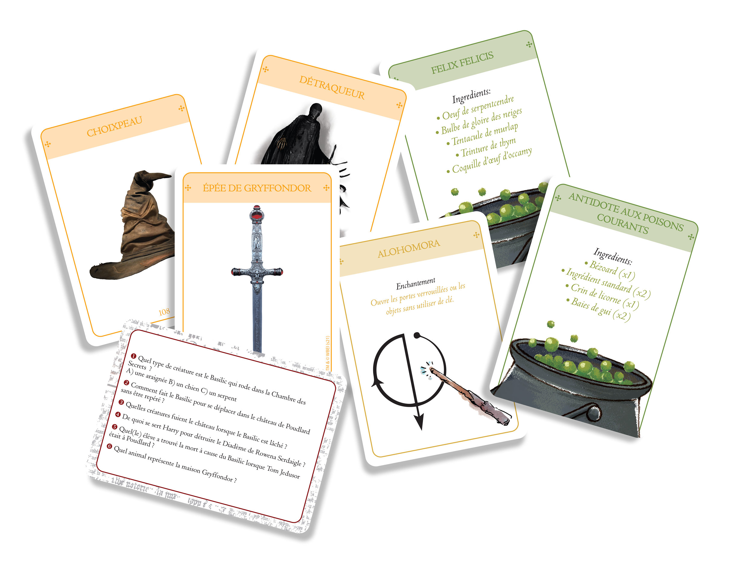 Cartes du jeu de société Harry Potter - Epreuves de Sorciers de Topi Games