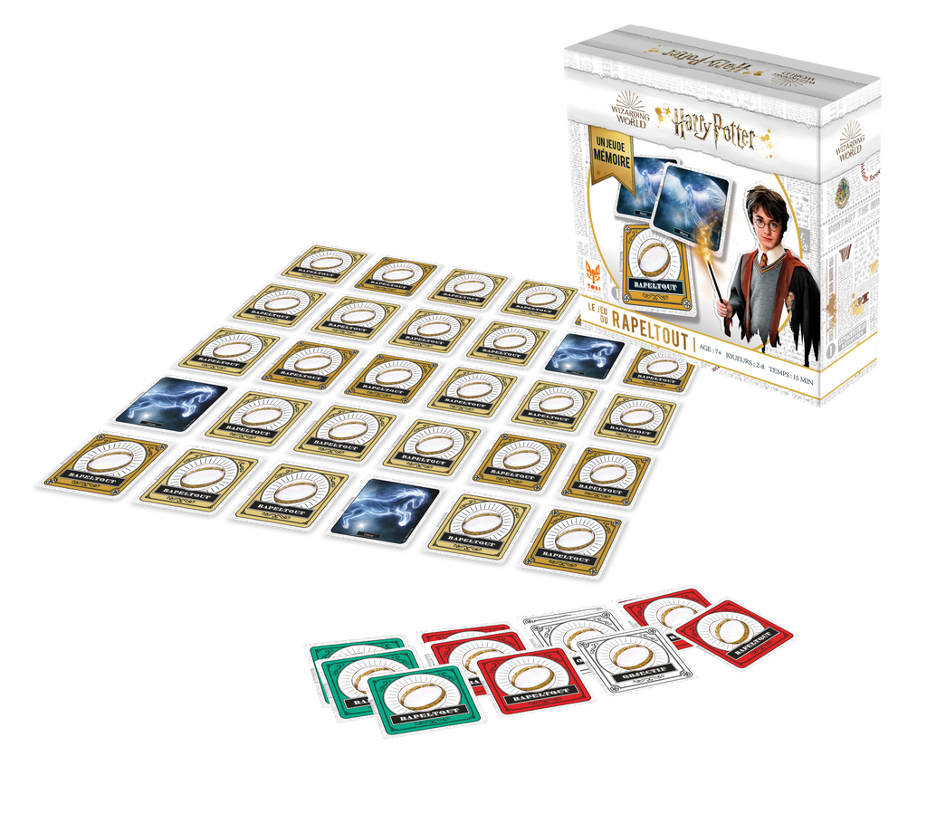 Vue éclatée du jeu de société Harry Potter - Le rapeltout