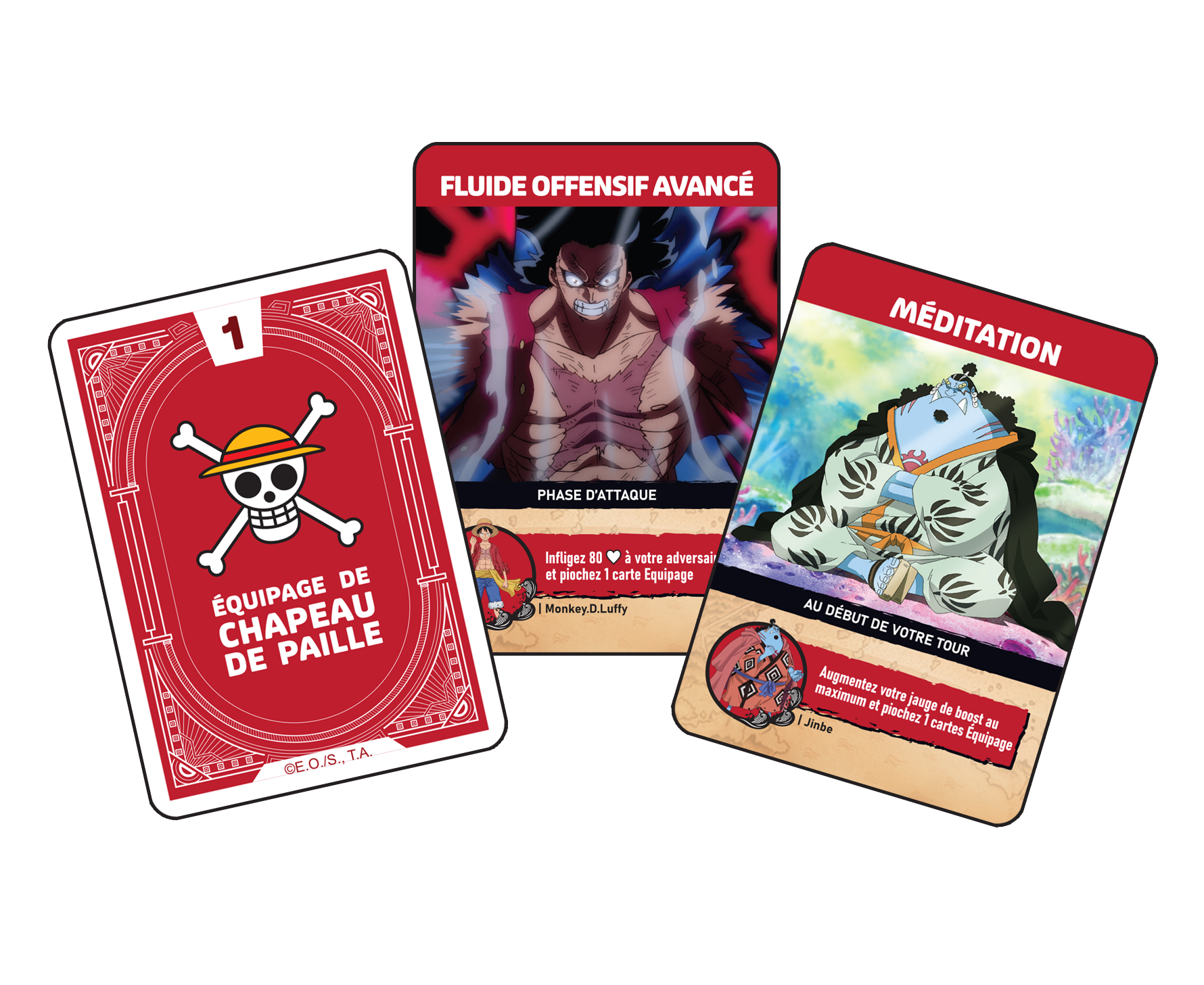 Vue des cartes du jeu OnePiece Topi Games 