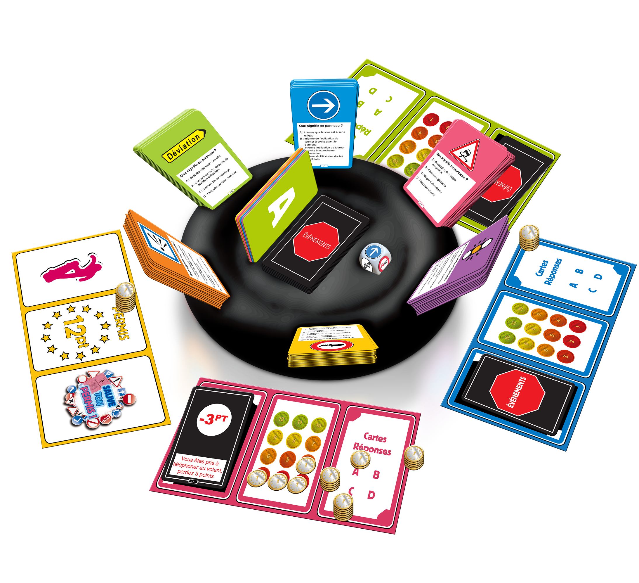 Jeu de société Sauve ton permis vue éclatée