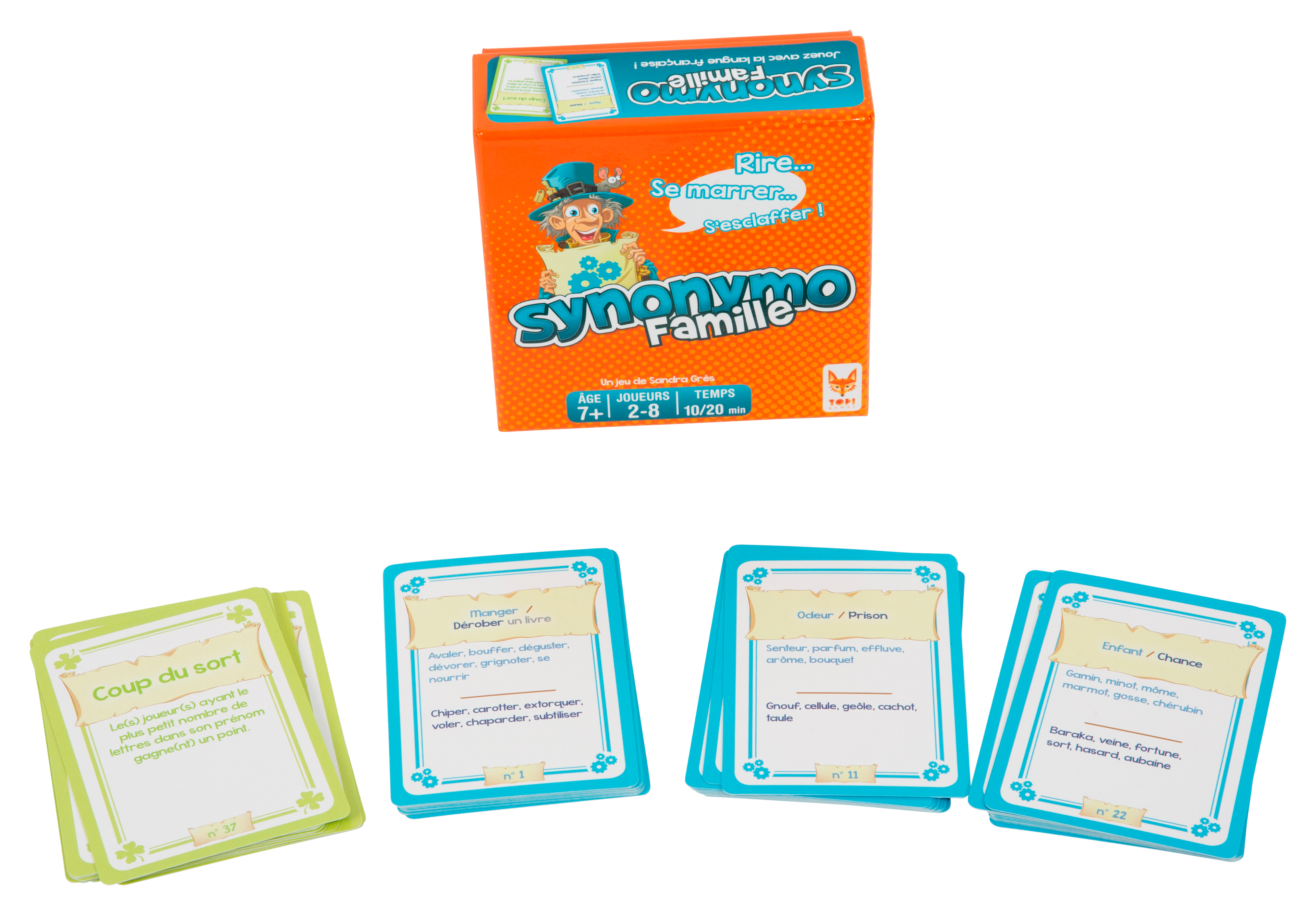 Vue éclatée du jeu de société Synonymo