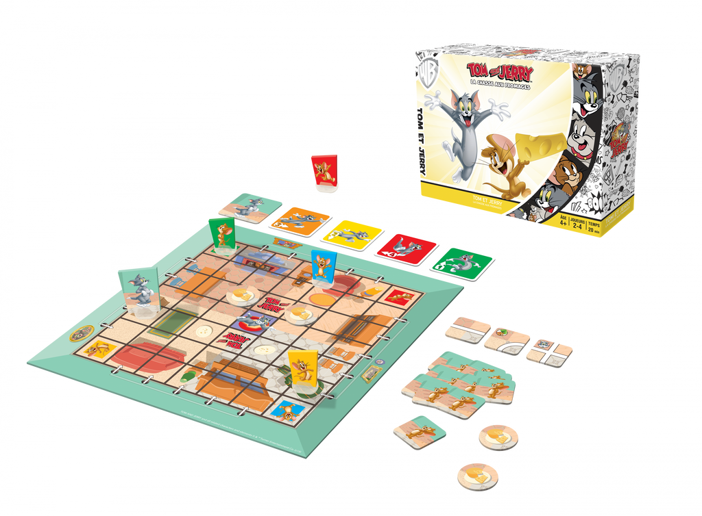 Vue éclatée du jeu de société Tom & Jerry