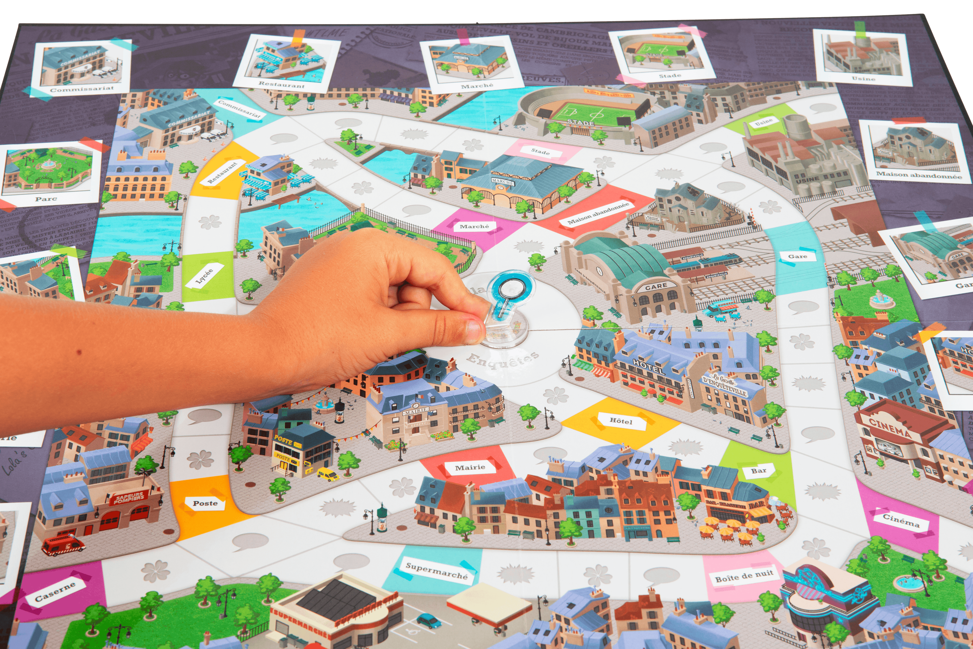 Plateau du jeu de société de Natoo - Tout le monde enquête