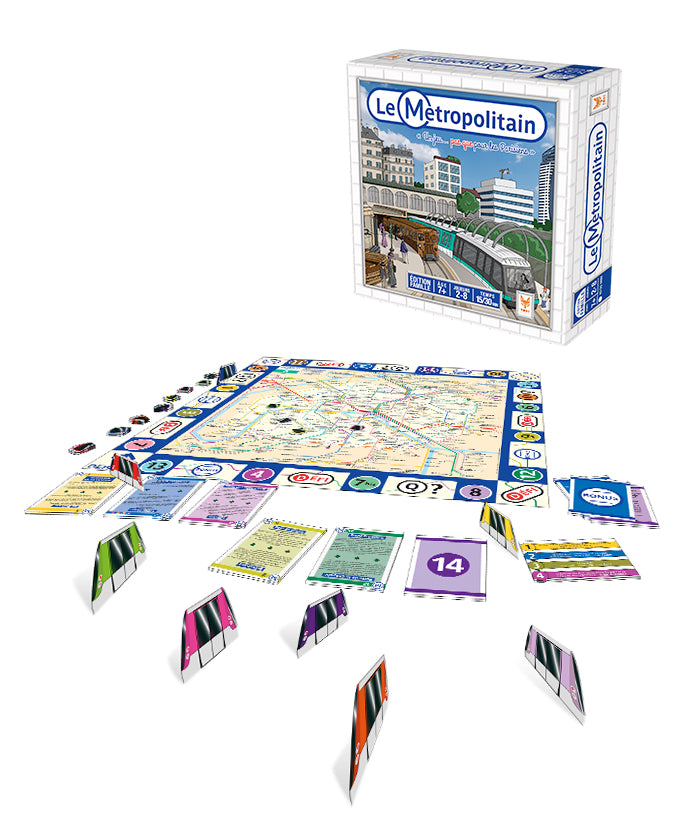 Vue éclatée du jeu de société Le Metropolitain-bis