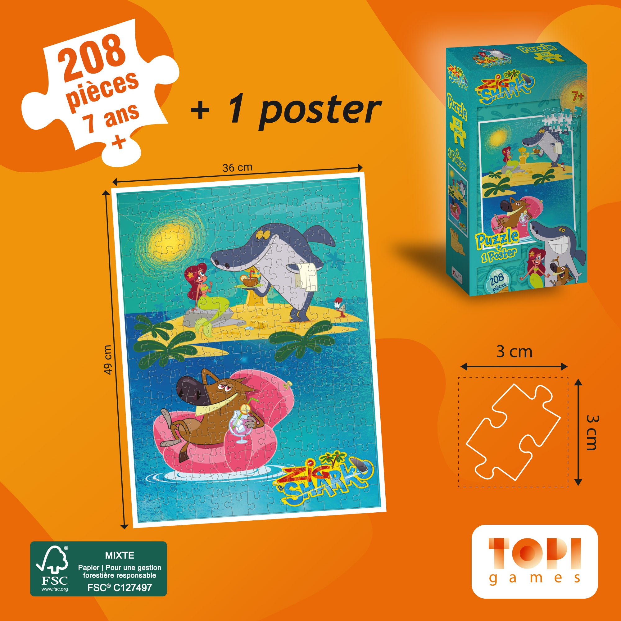 Poster du puzzle Zig & Sharko - 208 pièces