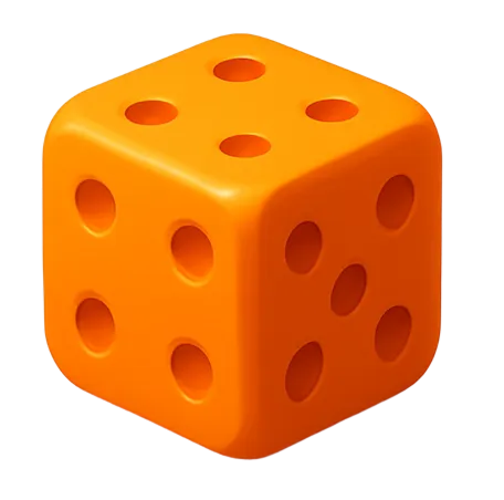illustration 3D dé orange
