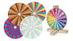 Vue des différentes roues du jeu En Roue Libre de Topi Games
