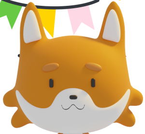 illustration d'une tete de renard en 3D avec des fanions derrière